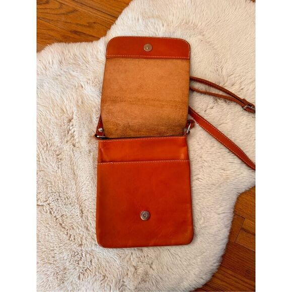 Vintage Azzurra Pelletterie Brown Leather Satchel Shoulder Crossbody Pur… - Picture 3 of 9